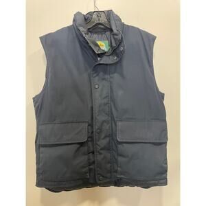 Vtg Cabela's Men Med Premier Northern Goose Down Puffer Vest Grey